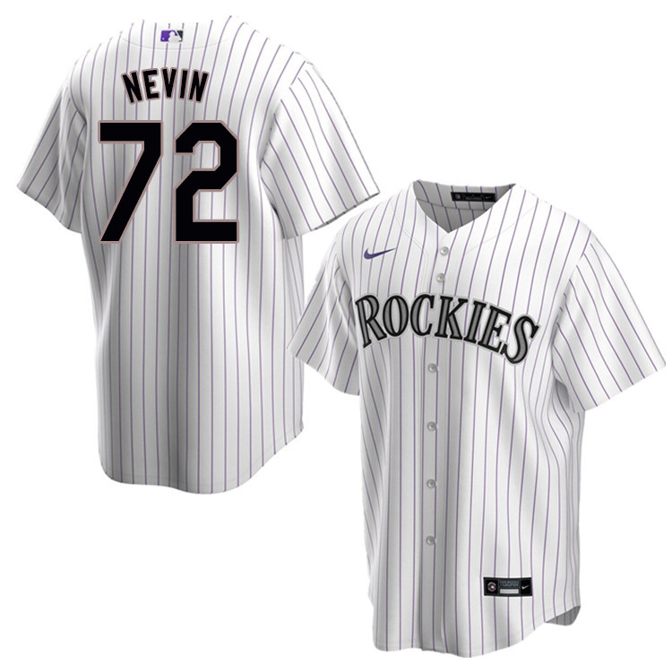 Nike Men #72 Tyler Nevin Colorado Rockies Baseball Jerseys Sale-White